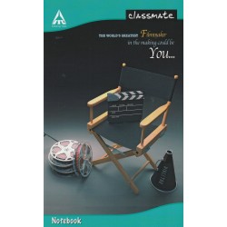 Classmate Notebook - 27.2 cm x 16.7 cm, Soft Cover, 180 Pages, Unruled - Pack of 6